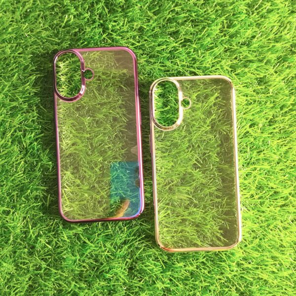 iPhone 16 Transparent Chrome PC Hard Mobile Cover