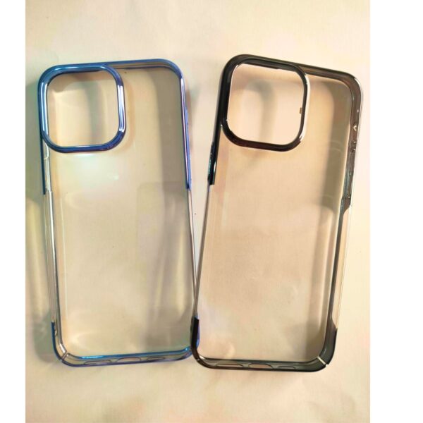 iPhone 15  Pro Max Transparent Chrome PC Hard Cover