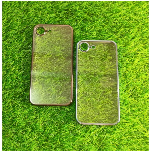 iPhone 16E  Transparent Chrome PC Hard Mobile Cover