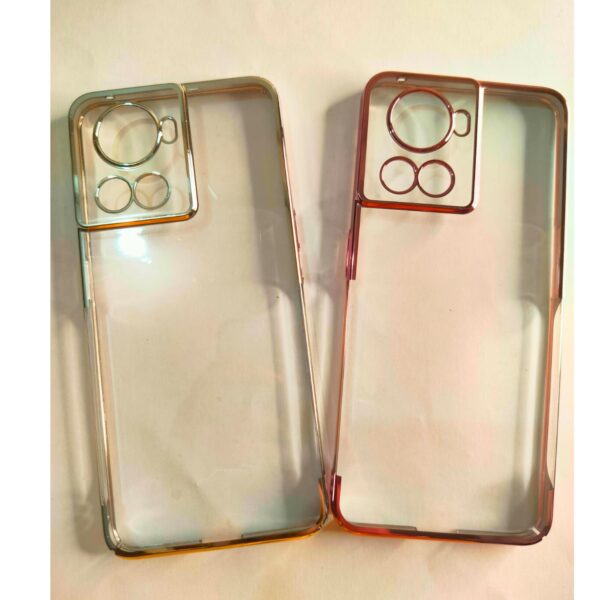 One Plus 10R Transparent Chrome PC Hard Cover