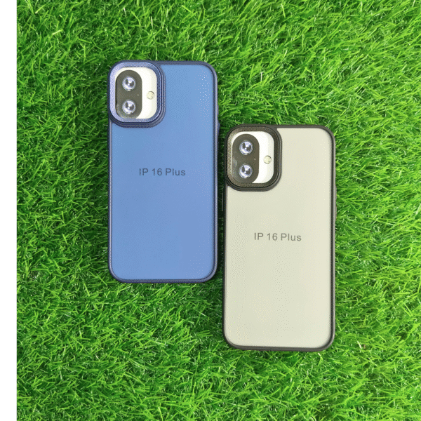 iPhone 16 Plus Matel Camera Ring Matte Back Cover