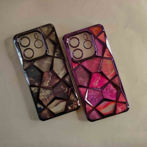 Redmi Note 14 3D Diamond Crome Back Cover