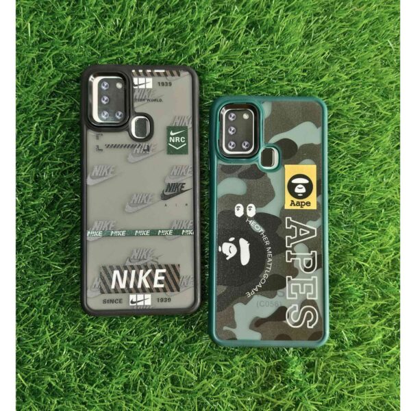 Samsung A21S Brand Print Camera Ring Back Cover