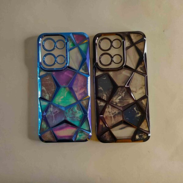 Oppo Reno 13 3D Diamond Crome Back Cover