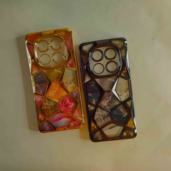 Redmi Note 14 Pro 3D Diamond Crome Back Cover
