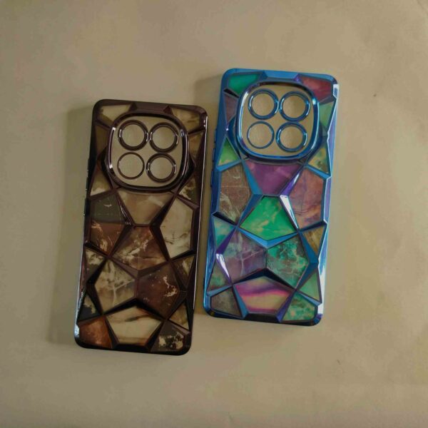 Redmi Note 14 Pro Plus 3D Diamond Crome Back Cover