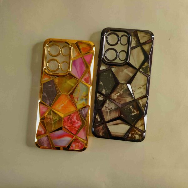 Oppo Reno13  Pro 3D Diamond Crome Back Cover
