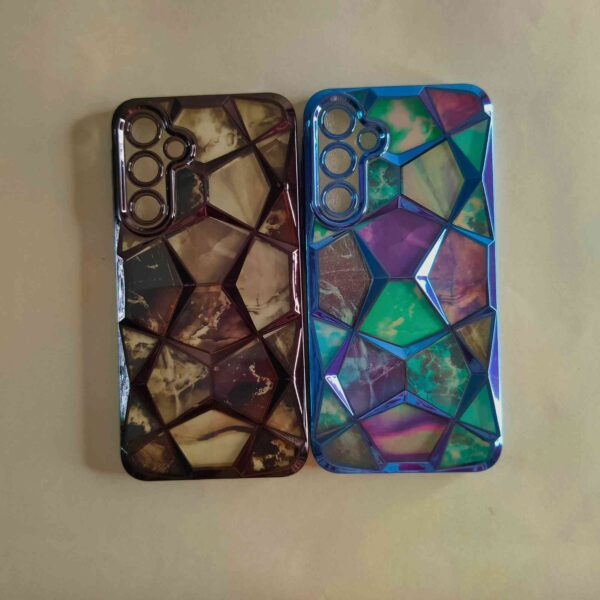 Samsung A35 5G 3D Diamond Crome Back Cover