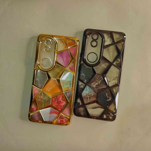Vivo V50 3D Diamond Crome Back Cover