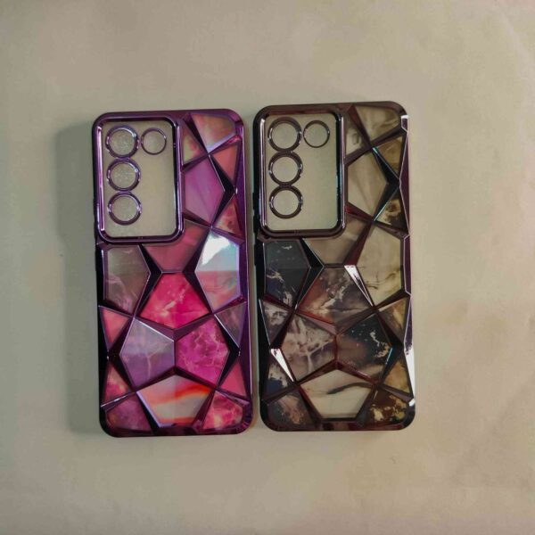 Vivo T3 3D Diamond Crome Back Cover